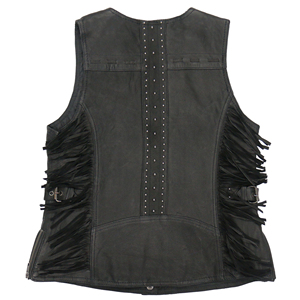 Women's Genuine <b>Leather</b> Vest Slim Fit Motorcycle Biker Outerwear Stylish <b>Sleeveless</b> Waterproof Windproof V-Neck Fashion Wear - Product Image 6