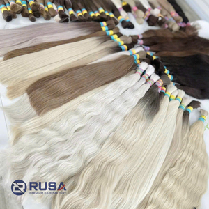 Extensiones de Cabello Humano Virgen Vietnamita Rusa a Granel, Doble Trama a Máquina, Súper Doble Trama, 100g, Puntas Completas, Todos los Colores - Product Image 2