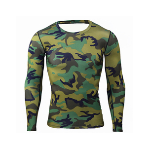 Durable Mens Rash Guard sports compression shirt quick dry stretch fabric MMA <b>surfing</b> training wear custom logo wholesale - Product Image 2