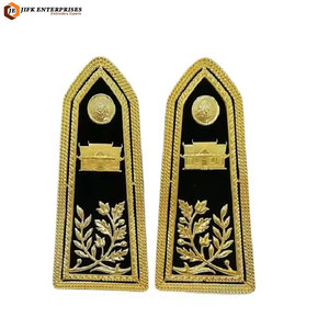 Patch de col Gorget Generals en tissu écologique de qualité supérieure avec options de conception personnalisées pour la décoration de vêtements à coudre - Product Image 1