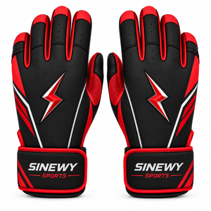 Gants de frappe SINEWY en cuir PU bleu, respirants, écologiques, séchage rapide, fermeture auto-agrippante, unisexe, pour entraînement adulte - Product Image 5