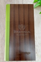 Couverture de menu de café en bois de bouleau, design élégant, logo gravé au laser, matériau simili cuir, fixation à 3 vis, finition polie, A4/A5