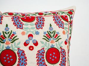 Embroidered Cotton <b>Cushion</b> <b>Cover</b> Handmade Ethnic Floral Wholesale Bulk Home Decor OEM Supplier - Product Image 1