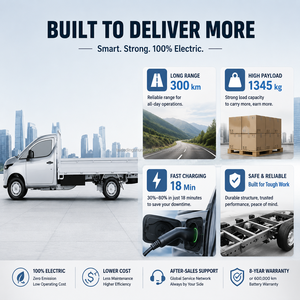Camión Eléctrico Utilitario 2026 con 300 km de Autonomía, Batería CATL, Vehículo Comercial de Carga para Logística Urbana - Product Image 4