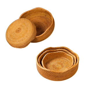 Premium Eco-friendly Handmade Wicker <b>BREAD</b> RATTAN <b>BASKET</b> / TRAY with Scallop Rim Eco-Friendly Wicker Organizer <b>Basket</b> - Product Image 1