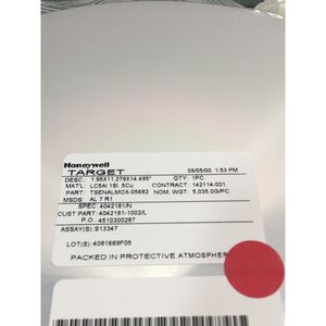 Honeywell TSENALMOX-05682 Target, LC5Al 1Sl .5CU - อุปกรณ์และชิ้นส่วนเซมิคอนดักเตอร์มืออาชีพที่เชื่อถือได้ระดับโลก - Product Image 3