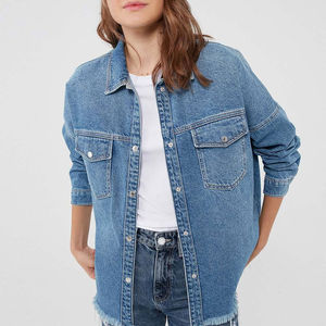 Camisa de Mezclilla Casual de Invierno para Mujer, Corte Regular, Transpirable, de Alta Calidad, Personalizable para Eventos al Aire Libre, Comprar Ropa de Mujer - Product Image 5