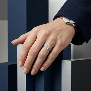 Bague de fiançailles classique en diamant taille Asscher 2 carats en platine PT950 pour femme - Product Image 3