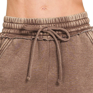 Nouvel Arrivage OEM Shorts Femme Été Délavés à l'Acide avec Design Unique Style Urbain Haute Qualité Logo Personnalisé 100% Coton - Product Image 5