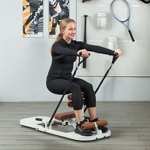 Macchina Pieghevole Bianca per Sissy Squat, Sistema Multifunzione per Palestra Domestica con Supporto per Flessioni e Attrezzatura per Hip Thrust - Product Image 1