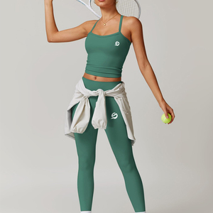 Conjunto de yoga para mujer a precio asequible, con logo personalizado, ropa deportiva activa para gimnasio, conjunto de yoga sostenible de nuevo diseño para mujer - Product Image 3