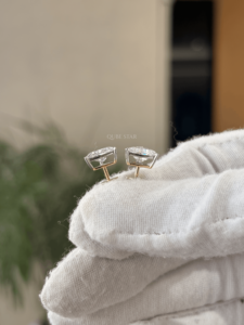 1.683 Carat Triangle Lab Created Diamond <b>Earrings</b> 18K Solid Gold Geometric <b>Studs</b> High Quality Modern Fashion Women <b>Fine</b> Jewelry - Product Image 4