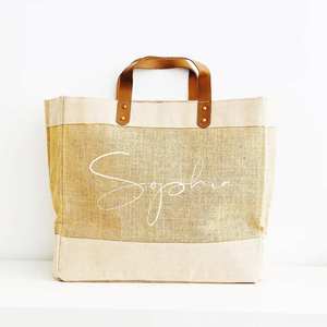 Multi Purpose Jute Messenger <b>Bag</b> with Cotton Strap Eco Friendly Crossbody <b>Bag</b> for Travel Work School and Daily Carry - Product Image 1