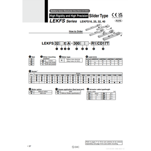 Actionneur électrique pneumatique SMC LEKFS32EA-200 produit de cylindre - Product Image 3