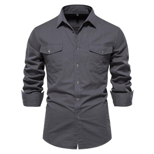 เสื้อเชิ้ตอ๊อกซ์ฟอร์ดแขนสั้นทรงปกติสำหรับผู้ชาย ลายพิมพ์ตามสั่ง สไตล์ลำลอง ผ้าฝ้าย 100% ระบายอากาศได้ดี คอทรงโอ น้ำหนัก 220 กรัม ผ้าถัก - Product Image 3