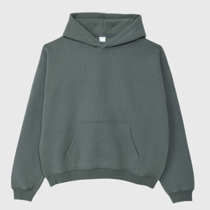 <b>Brown</b> Hoodie Sweatshirt Oversized Boxy Drop Shoulders Cotton <b>Fleece</b> Casual Pocket Front Solid Color Personalised LOGO Labels - Product Image 5