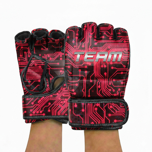 Guantes de boxeo MMA profesionales de cuero PU con logo personalizado, guantes de entrenamiento MMA personalizados para saco de boxeo pesado - Product Image 1