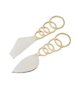 Juego de Cuchillos para Queso de Metal con Acabado Plateado de Lujo, Juego de Cuchillos Profesionales para Cortar Queso para la Cena - Product Image 3
