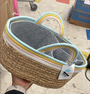 Large Braided Cotton <b>Basket</b> for Laundry and Home <b>Storage</b> Multi Purpose Braided Cotton <b>Basket</b> Handmade Rope Organizer Wholesale - Product Image 4