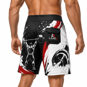 Custom Men's Gym Board Shorts Quick Dry <b>Surf</b> Shorts Weightlifting Fitness Beach Swim Trunks Sublimation Printed OEM ODM Design - Product Image 4