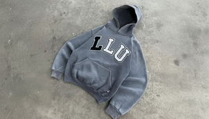 เสื้อฮู้ดดี้ลายโลโก้แบบวินเทจทรงปกติสำหรับผู้ชาย ผ้าฝ้าย 100% แบบสวมหัว มีกระเป๋า ดีไซน์คุณภาพสูง - Product Image 5