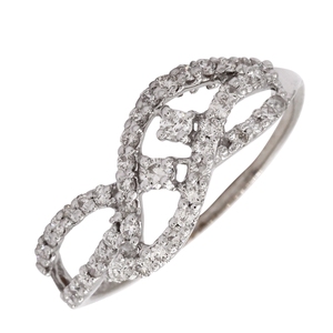 แหวนครบรอบสำหรับผู้หญิง ดีไซน์คลาสสิก ประดับเพชรจาก Djewels Lab Grown Diamond ทองคำขาว 14K ปรับขนาดได้ ทรงบริลเลียนท์ รับรองโดย IGI INGEMCO - Product Image 4