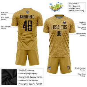 Conjuntos de Uniformes de Fútbol Ligeros de Manga Corta, Uniformes de Equipo Sublimados Personalizados, Transpirables, Unisex, para Adultos - Product Image 3