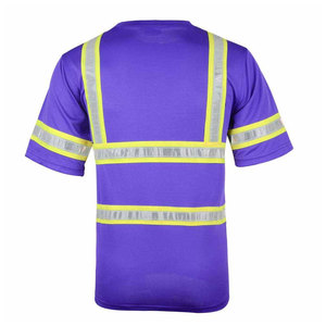 T-shirt de sécurité haute visibilité pour homme Econex Sports, bleu réfléchissant, anti-plis, séchage rapide, en polyester - Product Image 3