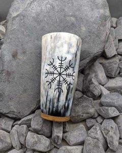 Tasse en verre en corne naturelle, faite à la main, durable, écologique, style rustique, décoration d'intérieur - Product Image 5