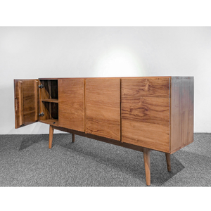Buffet Justin en Bois de Teck Massif Finition Naturelle avec Charnière à Fermeture Douce - Product Image 4