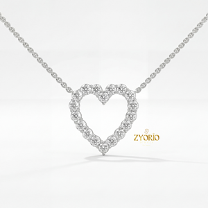 Collar con Colgante de Diamante Cultivado en Laboratorio en Forma de Corazón, Cadena de Oro de Plata de Ley 925, Collar de Amor para Mujer, Joyería de Regalo Romántico - Product Image 6