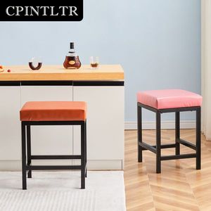 CPINTLTR Modern Faux <b>Leather</b> Bar <b>Stools</b> Counter <b>Stool</b> Kitchen Dining Island Chairs Metal Sitting Upholstered Barstools - Product Image 4
