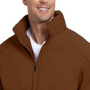 Custom Logo Outdoor Lightweight Warm Duck Feather <b>Men</b> Nylon <b>Hooded</b> Winter Bubble Puff <b>Coat</b> Puffer Jackets - Product Image 1
