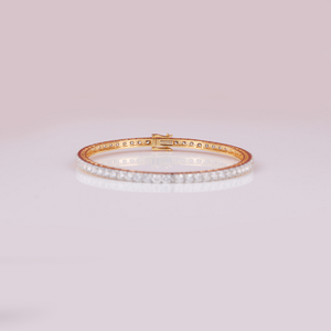 Luxury 18K Gold Plated Thin Hiphop Charm <b>Bangle</b> <b>Bracelet</b> with Moissanite for Women Wedding Jewelry - Product Image 3