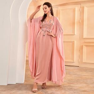 Moroccan Caftan Royal Women Diamonds Oriental <b>Dress</b> Arab Party Evening Dubai Muslim Kaftan Ramadan Eid <b>2</b> <b>Piece</b> Sets - Product Image 3