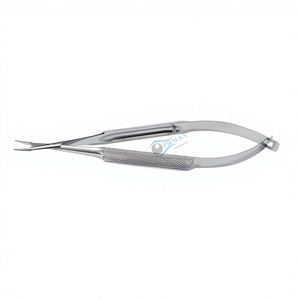 Portaagujas/Tijeras Ayres con mandíbulas curvas y mango redondo de 5.5'' (14cm) de acero inoxidable, instrumento quirúrgico oftalmológico - Product Image 1