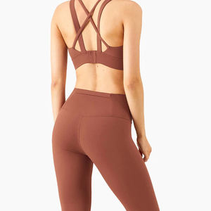 Ensembles de yoga pour femmes, ensembles de vêtements de sport et de yoga avec logo personnalisé, soutien-gorge et leggings, ensembles 2 pièces pour femmes en vente - Product Image 5