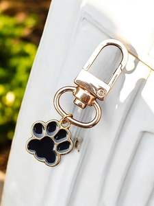 Colgante de latón con huella de pata para llavero o tirador de cremallera, bonito colgante de pata de mascota, accesorio duradero de metal para llavero, para bolsos, llaves, regalos - Product Image 2