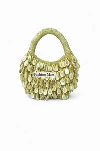 Sac à main artisanal de haute qualité orné de perles, décoré de cristaux multicolores, sac de soirée pour femmes, vente en gros - Product Image 5