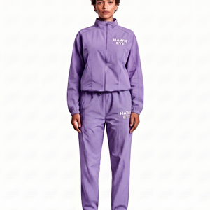 Conjunto Deportivo de Nylon para Mujer, Chaqueta Cortavientos Ligera, Ropa Deportiva de Dos Piezas, Personaliza con Tu Propio Logotipo - Product Image 1