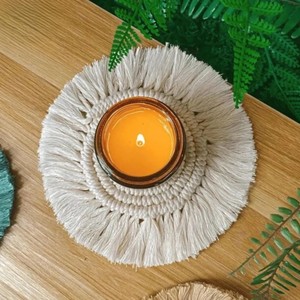 Sous-verres modernes en macramé multicolores, sous-verres élégants en coton, pour café, tasses, antidérapants, écologiques, parfaits pour la maison et le bureau - Product Image 6