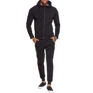 Customizable Pullover Cotton Fleece Track Jogger Sweat Suits for Women Embroidered Hooded Black Tracksuit Set for 100% Cotton - Product Image 2