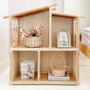 Maison de poupée miniature en bois pour enfants, grande taille, écologique, en rotin. - Product Image 6