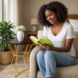 Mesa auxiliar redonda creativa moderna para el hogar, muebles decorativos de metal de hierro dorado Simple para apartamento pequeño, balcón, sala de estar - Product Image 3