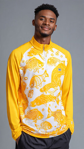 Professional Fishing Zip Up Jackets Stand Collar Sublimation Fishing Wear Jacket Men Beach Wear Fishing Jacket Men's - Product Image 6