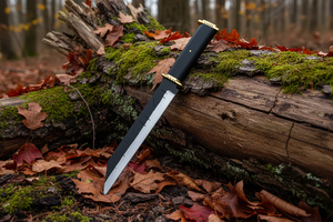 Cuchillo Vikingo Artesanal Premium de Acero al Carbono – Hoja de Espiga Completa para Caza y Supervivencia |   Funda de Cuero Premium para Camping, Regalo Ideal - Product Image 2