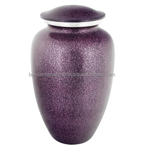 Urnas de cremación para adultos de latón de alta calidad con Peltre y urnas funerarias de Metal con acabado de mármol azul cielo para cenizas humanas - Product Image 5