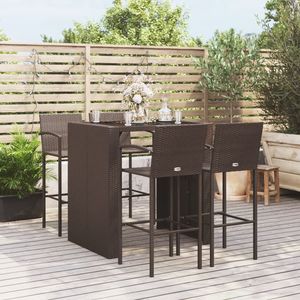 Ensemble de bar de jardin marron et noir - Product Image 1