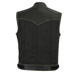Chaleco Acolchado de Cuero PU para Hombre, Ropa Exterior Informal para Motociclismo, Anti-UV y Transpirable, para Clubes, Viajes y Uso al Aire Libre - Product Image 2
