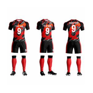 Uniformes de Fútbol Personalizados al por Mayor con Logotipo OEM, Conjunto de Camiseta y Pantalones Cortos de Fútbol para Hombre, de Poliéster que Absorbe la Humedad, para Deportes de Equipo - Product Image 1